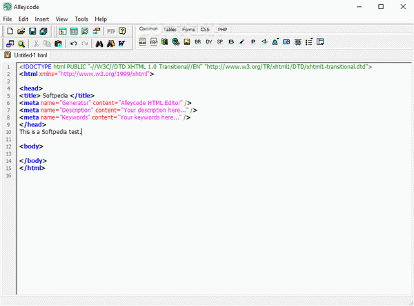 Alleycode HTML Editor