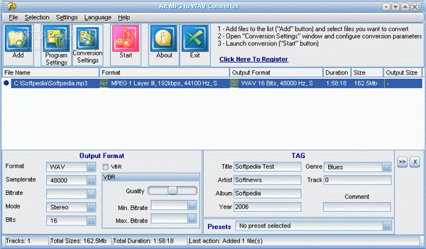 Alt MP3 to WAV Converter