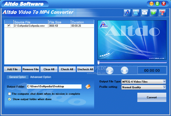 Altdo Video to MP4 Converter