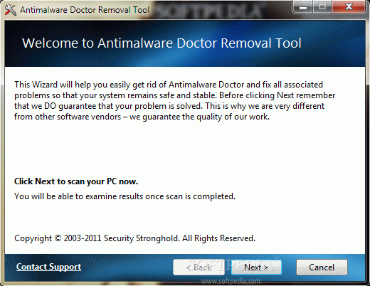 Antimalware Doctor Removal Tool