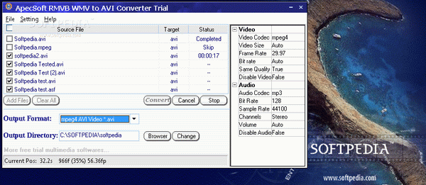 ApecSoft RMVB WMV to AVI Converter