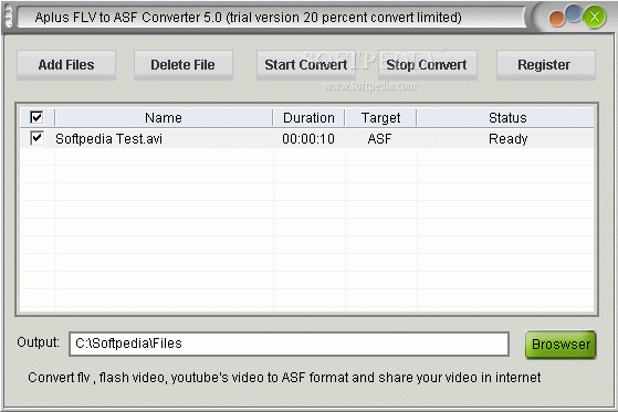 Aplus FLV to ASF Converter