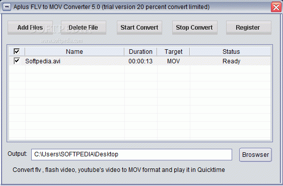 Aplus FLV to MOV Converter