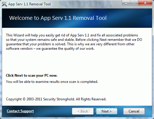App Serv 1.1 Removal Tool