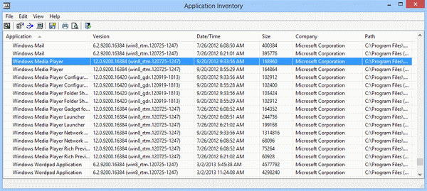 Application Inventory