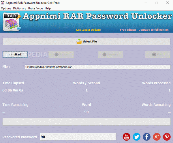 Appnimi RAR Password Unlocker