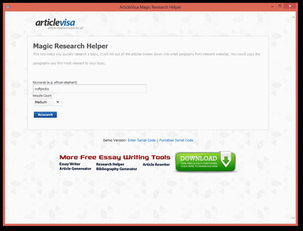 ArticleVisa Magic Research Helper