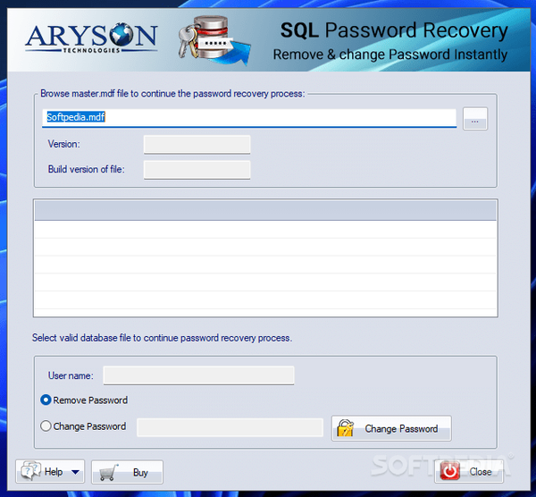 Aryson SQL Password Recovery