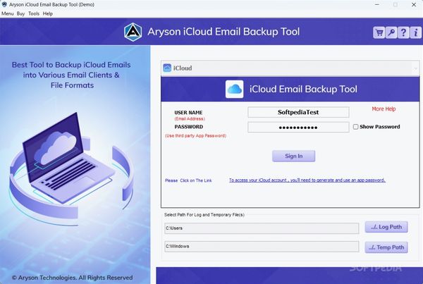 Aryson iCloud Email Backup Tool