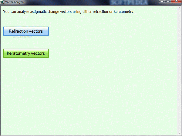 Astigmatism Vector Analyzer