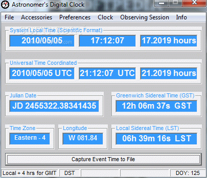 Astronomer's Digital Clock