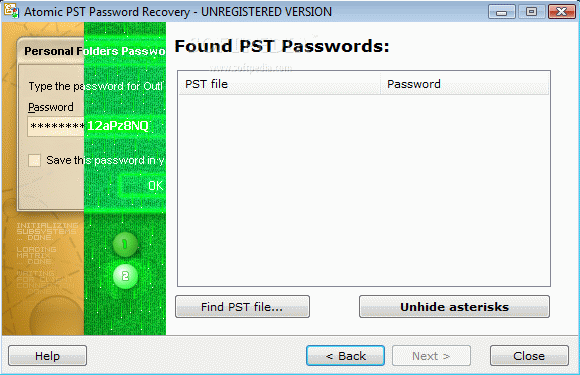 Atomic PST Password Recovery