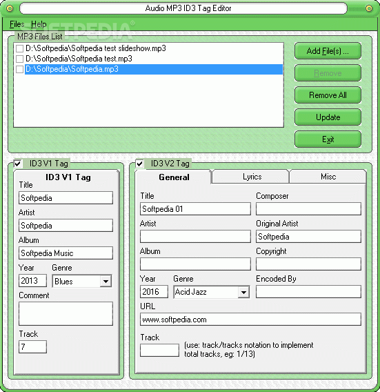 Audio MP3 ID3 Tag Editor