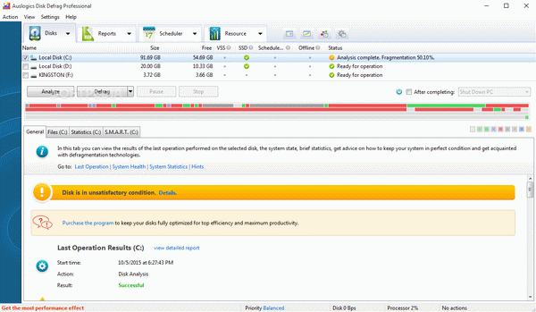 Auslogics Disk Defrag Pro