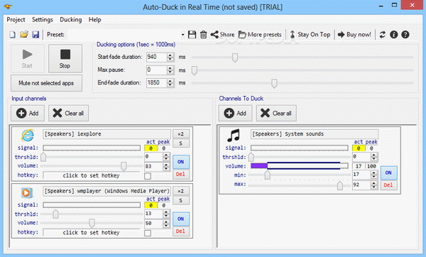 Auto-Duck in Real Time