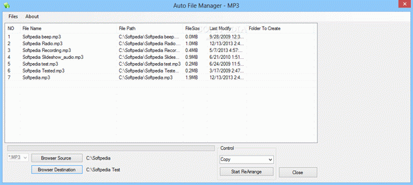 Auto File Manager - MP3