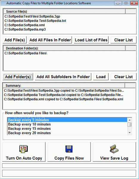 Automatic Copy Files to Multiple Folder Locations Software