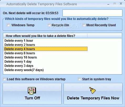 Automatically Delete Temporary Files Software