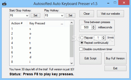 Autosofted Auto Keyboard Presser