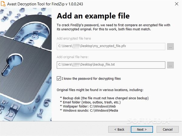 Avast Decryption Tool for FindZip