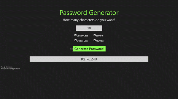 Awesome Password Generator