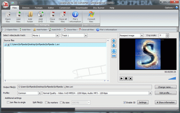 Axara 2D to 3D Video Converter