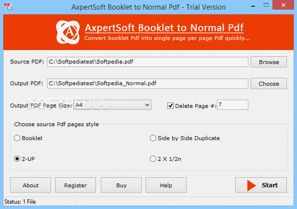 Axpertsoft Booklet to Normal Pdf