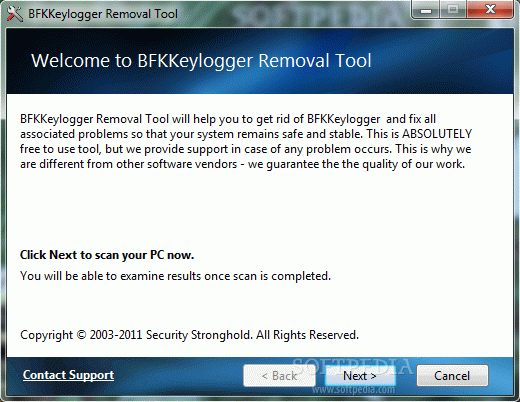 BFKKeylogger Removal Tool