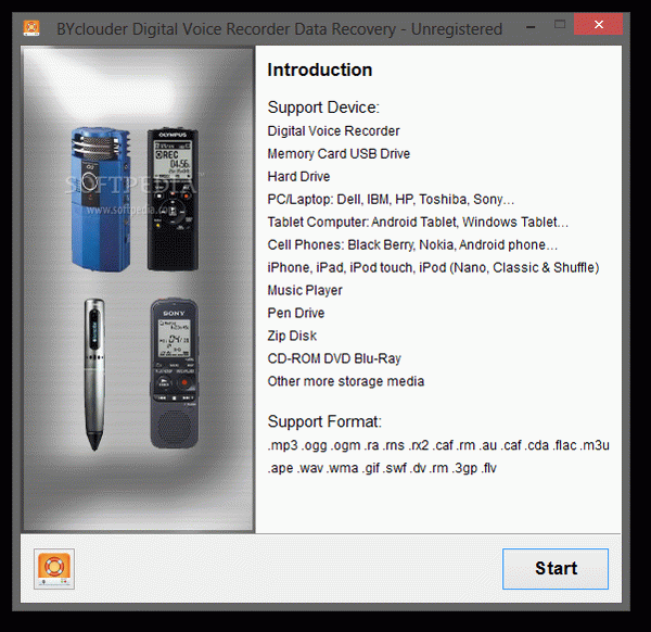 BYclouder Digital Voice Recorder Data Recovery