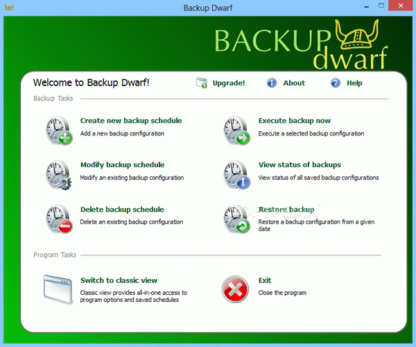 Backup Dwarf Home Edition