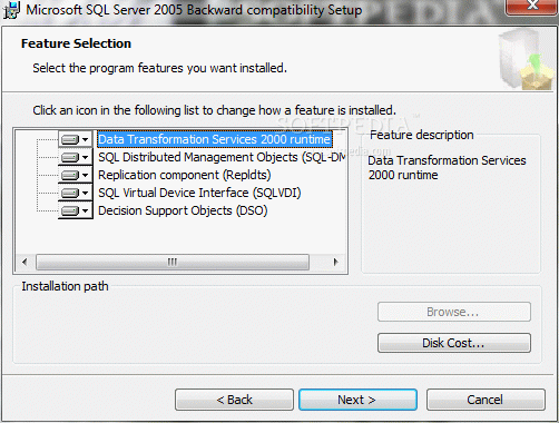 Microsoft SQL Server 2005 Backward Compatibility Components