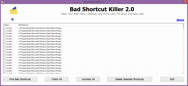 Bad Shortcut Killer