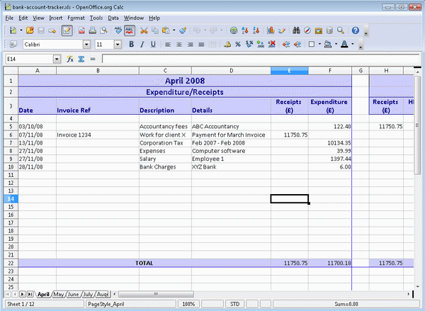 Bank Account Tracker