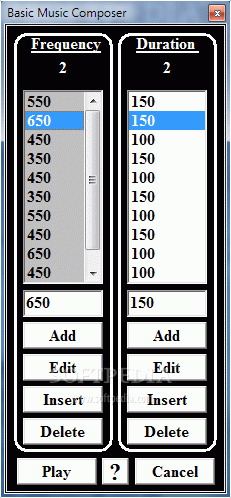 Basic Music Composer