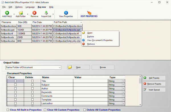 Batch Edit Office Properties