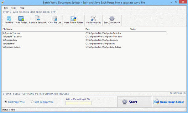 Batch Word Document Splitter