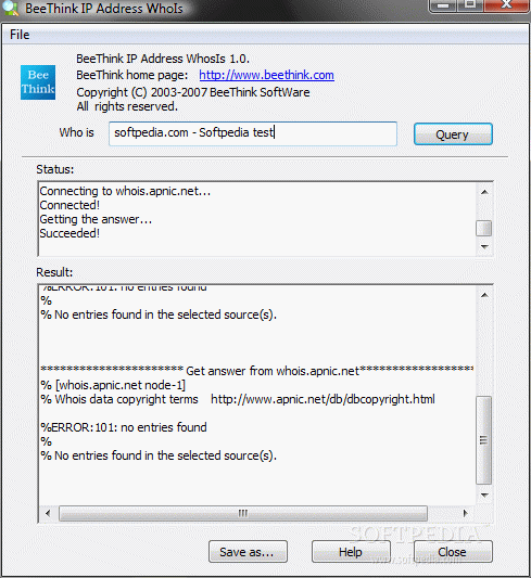 BeeThink IP Address WhoIs