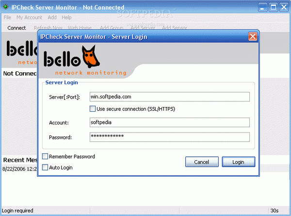 Bello Network Monitoring WinGUI