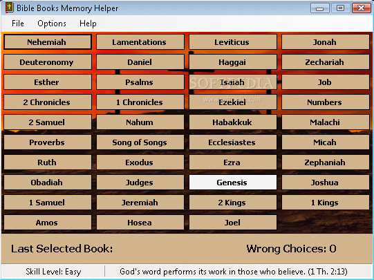 Bible Books Memory Helper