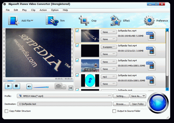 Bigasoft iTunes Video Converter