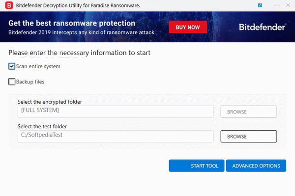 Bitdefender Decryption Utility for Paradise Ransomware