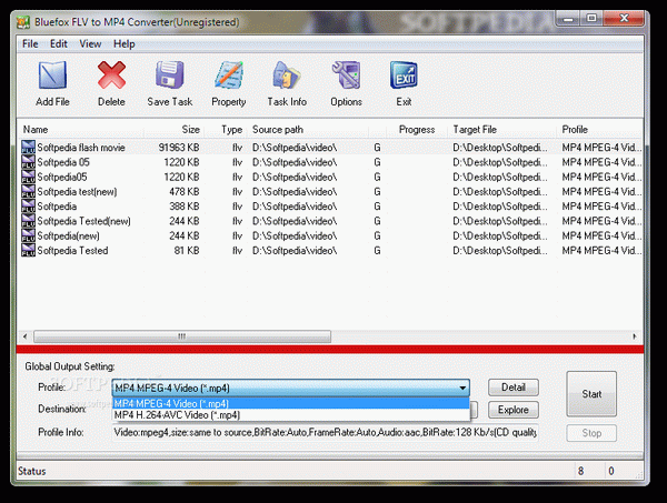 Bluefox FLV to MP4 Converter