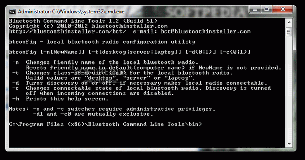 Bluetooth Command Line Tools