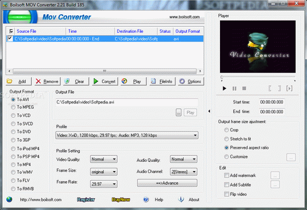 Boilsoft MOV Converter