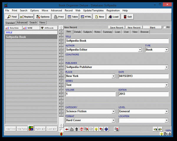 Book Organizer Deluxe