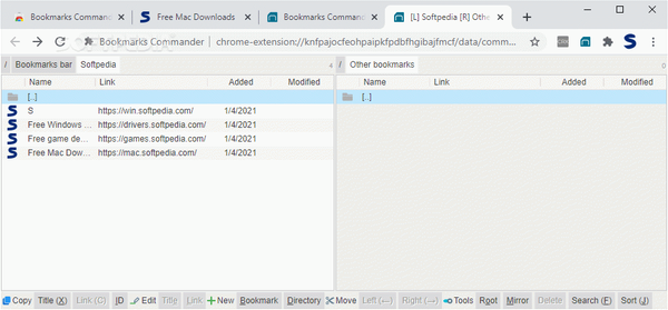 Bookmarks Commander for Chrome