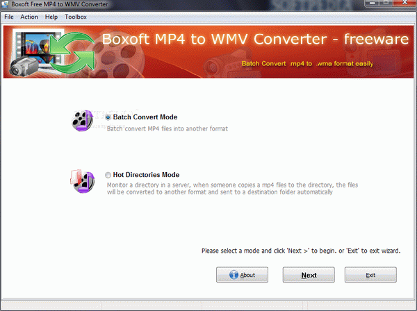 Boxoft Free MP4 to WMV Converter