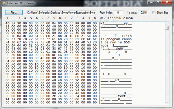 Bytes and Bits Viewer