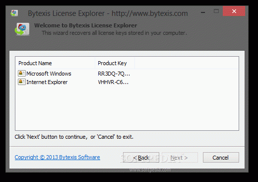Bytexis License Explorer