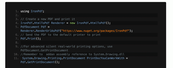 C# Print PDF